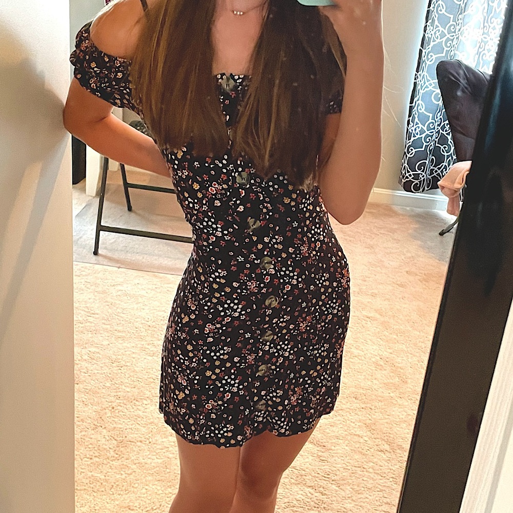 tilly’s round shoulder mini dress